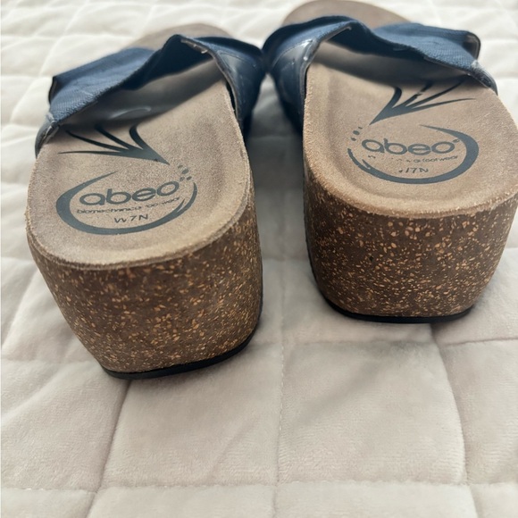 Abeo Blue Criss-Cross Slide Sandals - Picture 5 of 7